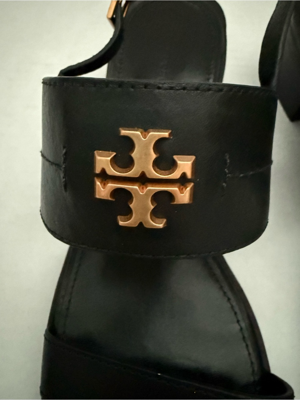 Tory Burch Eleanor Block Heel Sandals Size 10 - Picture 3 of 16